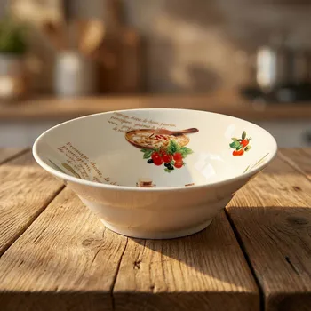 Miska s kuchyňským motivem MY KITCHEN 20 cm bílá