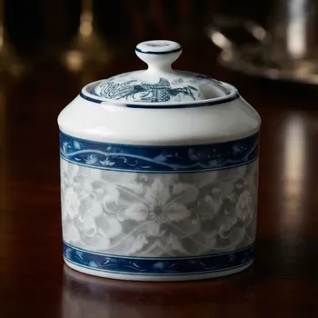 Cukřenka Cukřenka s víčkem 250 ml bílo-modrá