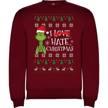 Chlapecká mikina Mikina přes hlavu Grinch I HATE CHRISMAS Velikost: 122/128 - 7/8let