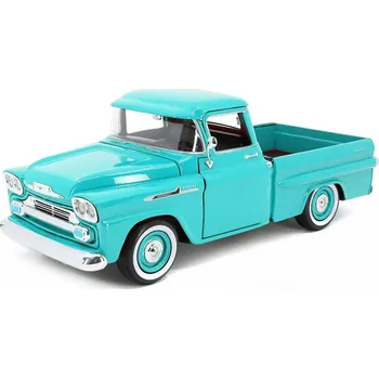 autíčko Chevrolet Apache Fleetside PickUp 1958 modrá 1:24 - MOTORMAX Chevrolet Apache Fleetside Pick Up 1958 - kovový model auta