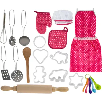 Hra na obchod MalPlay Kuchařský set se zástěrou, čepicí a doplňky