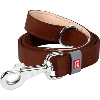 Vodítko pro psa WAUDOG vodítko pro psa z přírodní kůže, šířka 14 mm, délka 122 cm, hnědé