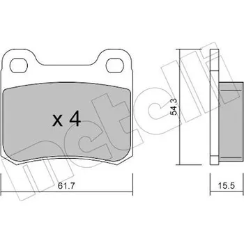 Brzdová destička Sada brzdových destiček, kotoučová brzda METELLI 22-0092-1