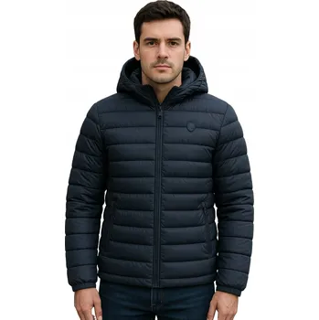 Pánská bunda Geo Norway AMIGOTAL HOOD prošívaná zimní péřová pohodlná