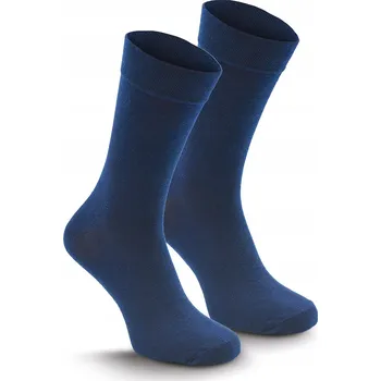 Pánské ponožky Pako Jeans Ponožky Bavlněné Pánské Vysoké Ponožky Jednobarevné modré velikost 39-41