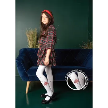 Dětské punčocháče Knittex bílé z polyamidu, velikost 116