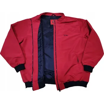 Moto bunda 5XL VELKÁ BUNDA HARRINGTON ŠVÉDSKÝ STŘIH ČERVENÁ BIG