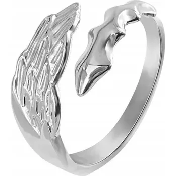 Prsten Stříbrný prsten s otevřeným dračím Prstýnek a elegantním ocasem z nerezové Ocel