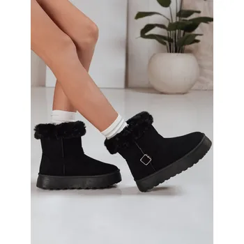 Dámská zimní obuv Dstreet dámské sněhule semišové s kožíškem ZY1251 Barva: Světle Hnědá, Velikost: 37