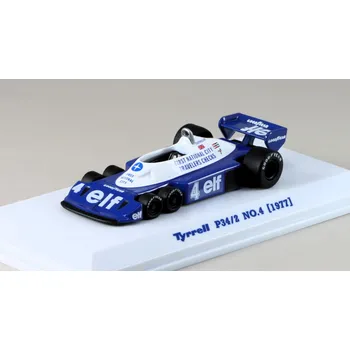 autíčko Tyrrell F1 P34/2 Elf 6 Wheeler #4 1977 Patrick Depailler modrá 1:64 - Kyosho Tyrrell F1 P34/2 - kovový mode