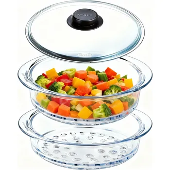 Poklice Pyrex Sada 2 x skleněné síto a 1 x skleněná poklice 20 cm