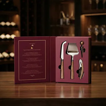 Kuchyňský nůž Sada na sýr a víno EASY LIFE GIFT NOVELS 4 ks