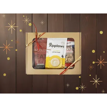 Dárkový potravinový koš Větší dárkový balíček pro kočičky - pamlsky bez umělých přísad
