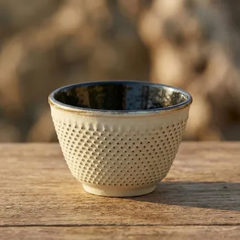 Sklenice Čajová miska 120 ml béžovo-černá