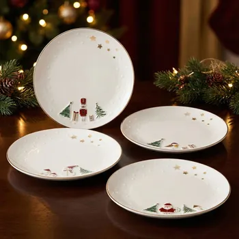 Talíř Vánoční talířky EASY LIFE 16 cm bílé 2 ks