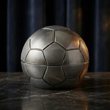 Pokladnička Cínová pokladnička fotbalový míč 4,9×3×2,7 cm