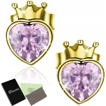 Náušnice STŘÍBRNÉ NÁUŠNICE 925 PRO HOLČIČKU PRINCEZNU