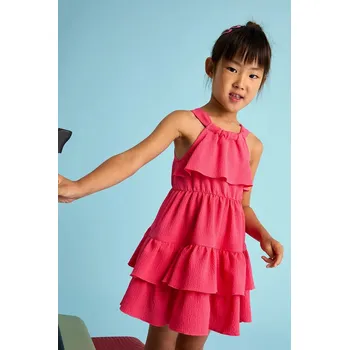 Dívčí šaty Dívčí šaty Mayoral růžová barva, mini, 3933 3933.6L.Mini.PPYA 42X, vel. 92