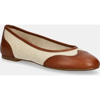 Dámské baleríny Baleríny Lauren Ralph Lauren Jayna Wingtp hnědá barva, 802961799001 802961799001.250 88X, EUR 37