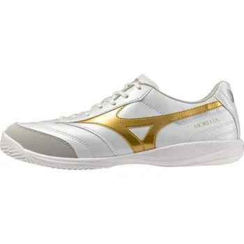 Kopačky Pánská futsalová obuv Mizuno MORELIA SALA PRO IN(U) / White/Football Gold/Galaxy Sil Velikost: 44.0/9.5