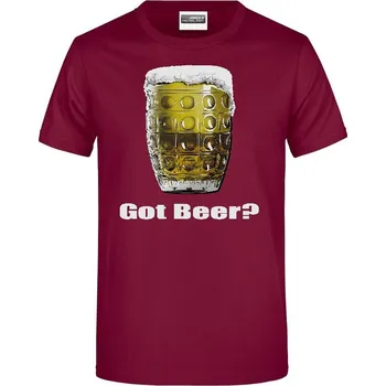 panske-levne-bavlnene-tricko-digi-potisk-dobre-pivo Barva: Burgundy - vínová, velikost: 5XL