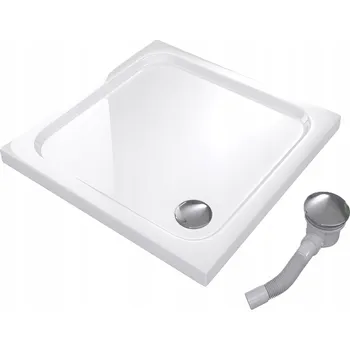 Sprchová vanička SPRCHOVÁ VANIČKA ČTVERCOVÁ 70x70 SLIM NÍZKÁ 5 CM BÍLÁ WHITE SIFON