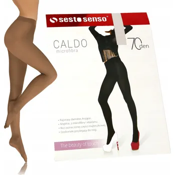 Dámské punčochy Dámské punčocháče barevné PUNČOCHÁČE 70 den Caldo Sesto Senso *XL