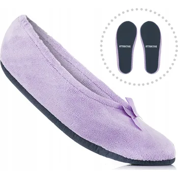 Dívčí bačkory Světle fialové dívčí baletky na doma, lehké papuče balerínky vel. 27/28