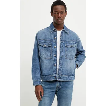 Džínová bunda G-Star pánská, modrá barva, přechodná D23593.D536 55B, vel. S