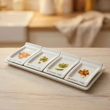 Sada na občerstvení MY KITCHEN SNACK TIME 40,5 cm bílá 9 ks