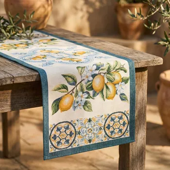 ubrus Běhoun s citrony 45 × 140 cm