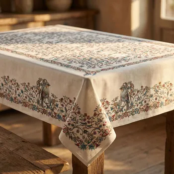 ubrus Ubrus s květy a ptáky 160×350 cm