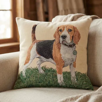 Povlak na polštářek Povlak na polštář se psem BEAGLE 45 × 45 cm