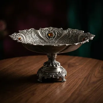 Etažér na noze barva cínu 23,5 cm