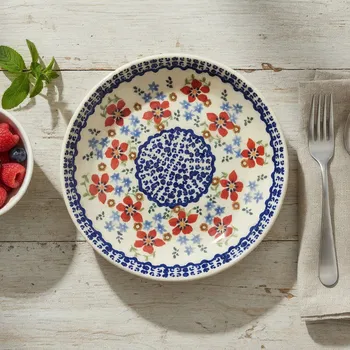 Talíř Keramický dezertní talíř Manufaktura Bolesławiec 18 cm - dek. MM01