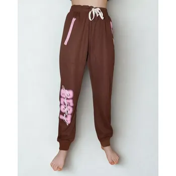 Dívčí tepláky Kugo LT1510 hnědé