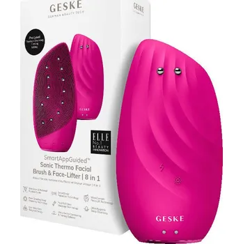 Masážní přístroj Sonic termo obličejový kartáček a Face-Lifter 8v1 Geske s aplikací (magenta)