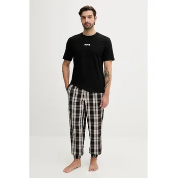 Pánské pyžamo Pyžamo BOSS Easy Long Set TShirt pánské, černá barva, 50535875 99X, vel. XXL