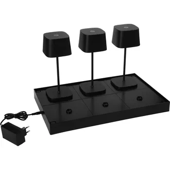 Lampička VERLO - nabíjecí základna pro lampy se 6 zásuvkami černá