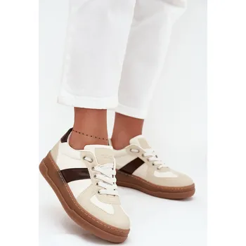 Dámské tenisky Dámské tenisky na platformě Galivina Barva: Béžová, Velikost: 36