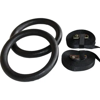 Gymnastický kruh Merc sport Gymnastické kruhy plastové černé Cena za odběr více kusů: 11 a více kusů + Dárek cvičební guma