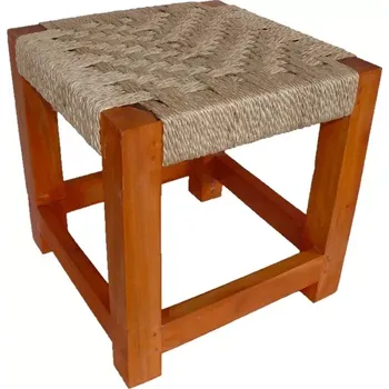 Taburet Taburet dřevěný hnědý 35x35 cm