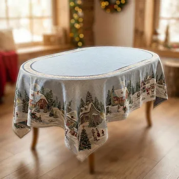 ubrus Vánoční oválný ubrus 160 × 300 cm