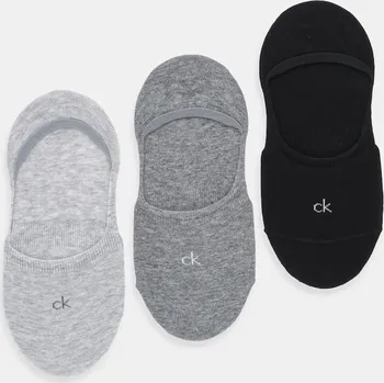 Pánské ponožky Kotníkové ponožky Calvin Klein 3-pack 701234370 šedá 90X, vel. 39/42