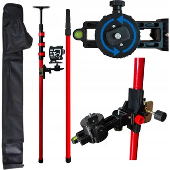 Měřící laser TELESKOPICKÁ TYČ STATIV ROZPĚRNÁ KOLONA PRO LASER VODOROVNÝ 300CM