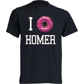 panske-levne-bavlnene-tricko-digi-potisk-donut-Homer-Simpsons Barva: Black -černá, velikost: XXL