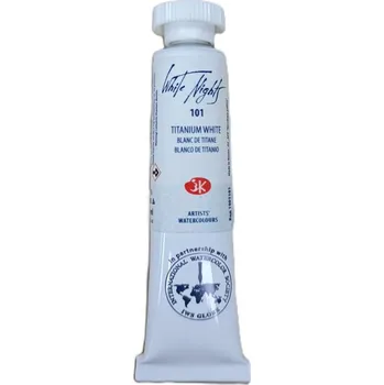 Vodová barva White Nights Akvarelová barva 10 ml Titanium White 101