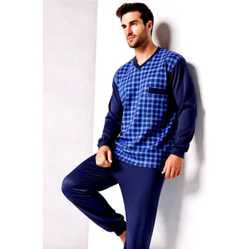 Pánské pyžamo Pánské Pyžamo Dlouhé FOLTÝN PD 312 Velikost: 6XL