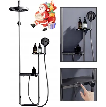 Sprchový set VANNOVO-SPRCHOVÝ LCD SET NA OMÍTKU, KOUPELNOVÁ SPRCHA S DEŠŤOVOU HLAVICÍ