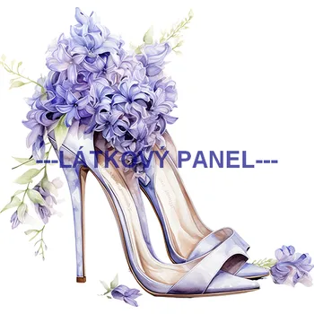 Látkový panel - Levandule - LE-145 Velikost: 15x15cm, Materiál: Kočárkovina